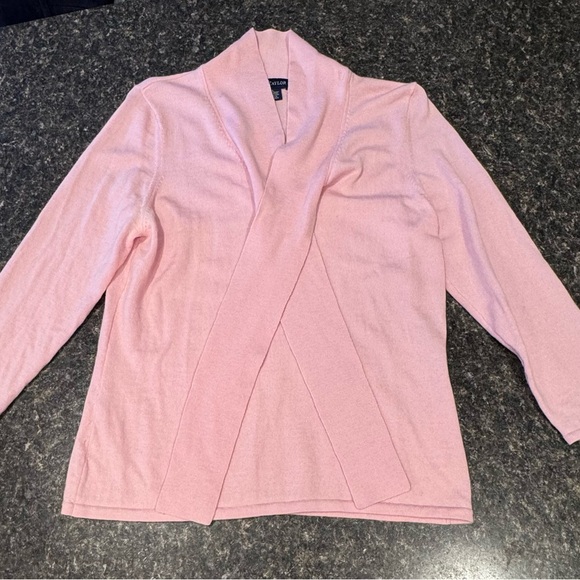 Ann Taylor 100% merino wool sweater with tie neck detail. Large. 3/4 sleeves - Picture 1 of 6